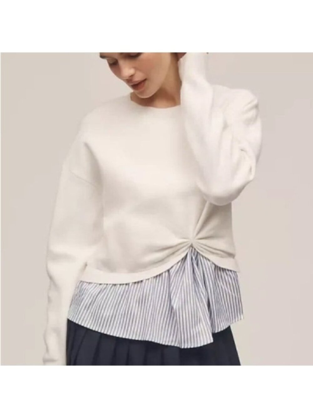 NWT Anthropologie Maeve‎ The Gemini Twofer Pullover Sweater Medium